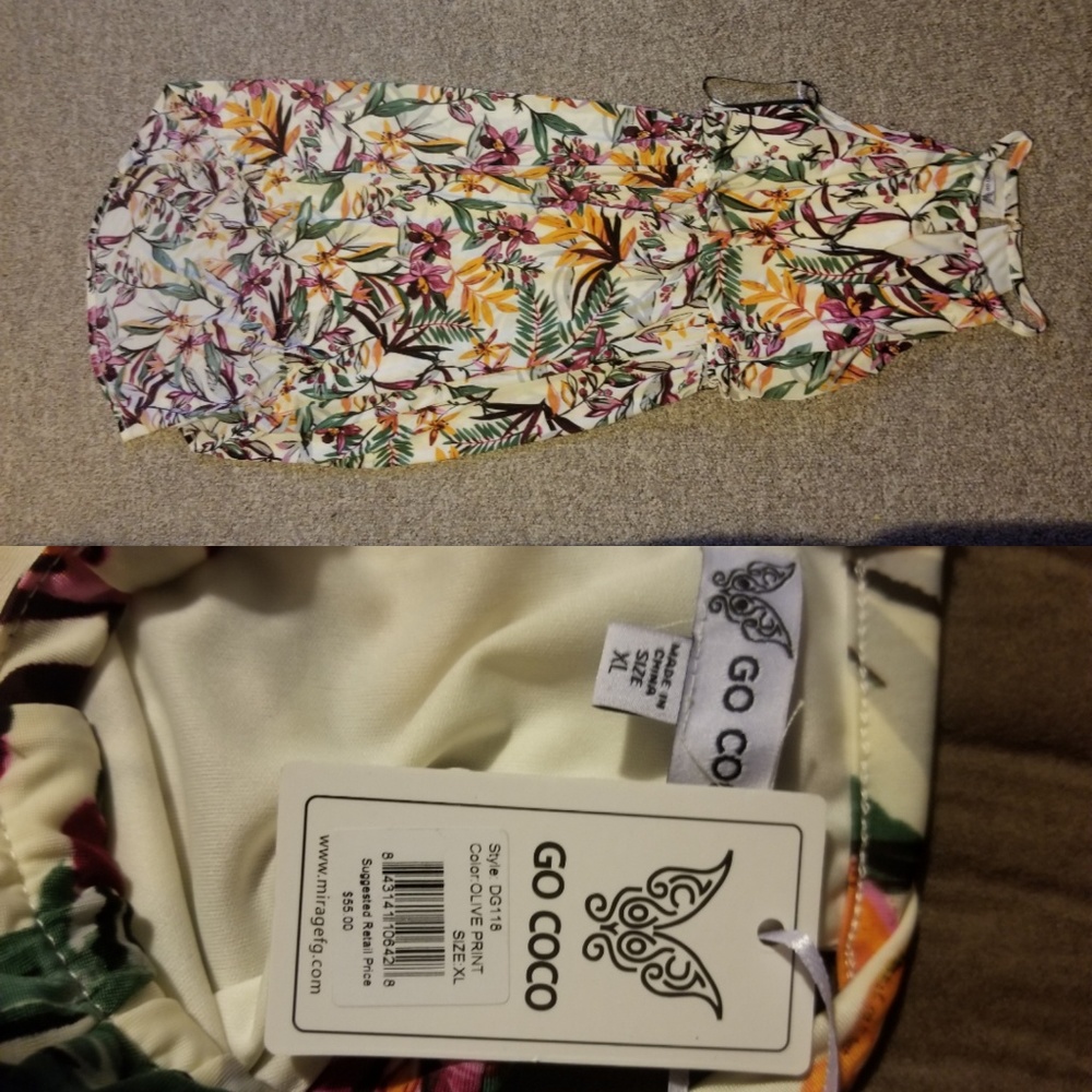 Tropical high-low dress